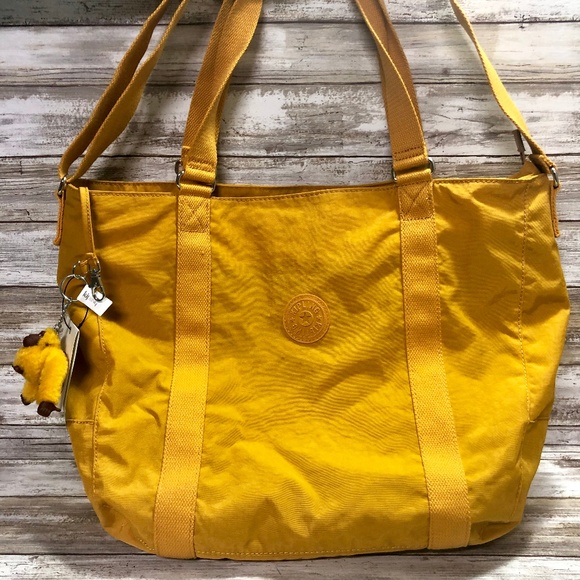 Kipling Handbags - NEW Kipling Adara Medium Yellow Tote